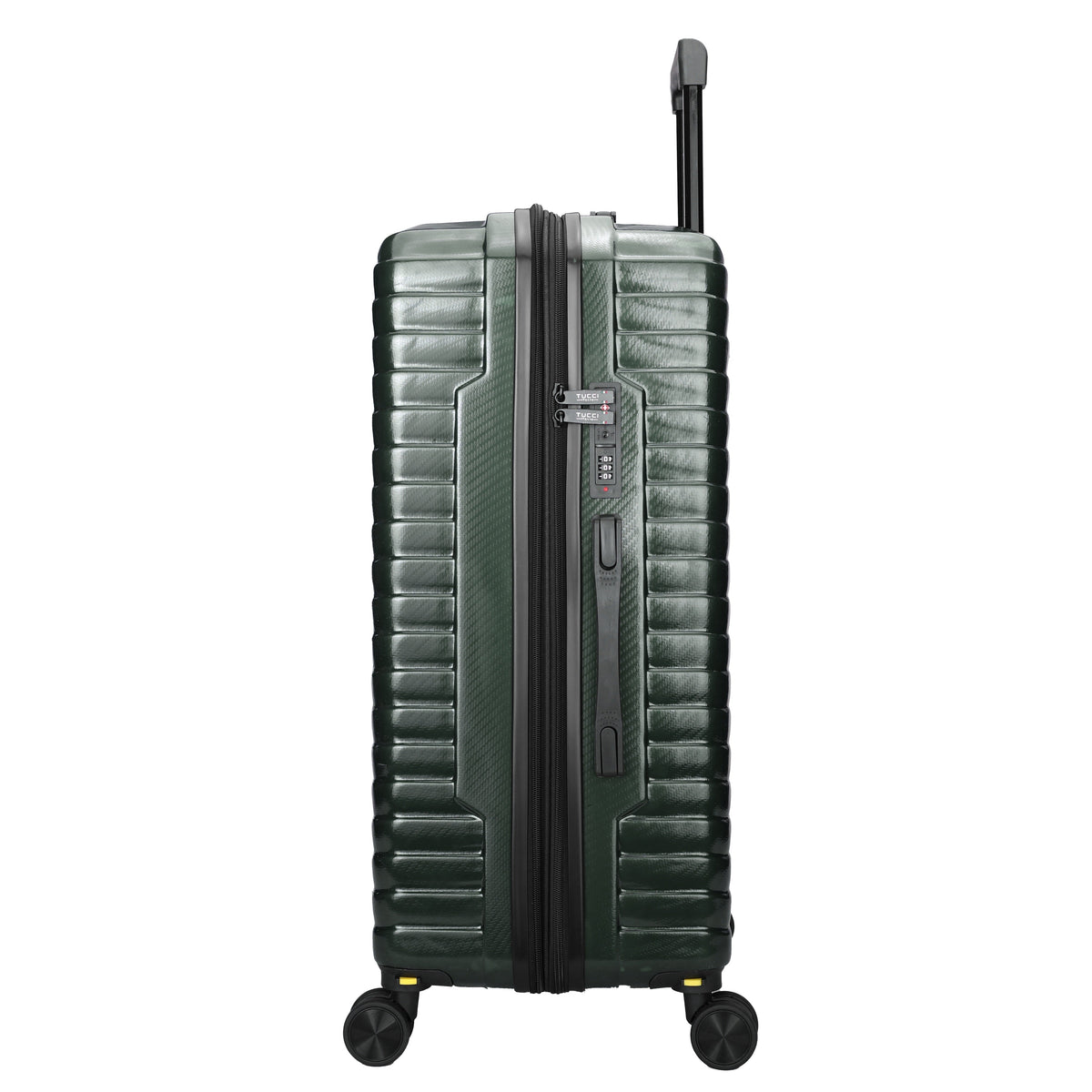Tucci Italy Occhio 3-Piece Expandable Hardside Luggage Set, PC Carbon Fiber Texture Spinner Suitcases with TSA Lock, 20/28/30 in