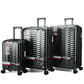 Tucci Italy Occhio 3-Piece Expandable Hardside Luggage Set, PC Carbon Fiber Texture Spinner Suitcases with TSA Lock, 20/28/30 in