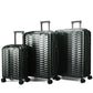 Tucci Italy Occhio 3-Piece Expandable Hardside Luggage Set, PC Carbon Fiber Texture Spinner Suitcases with TSA Lock, 20/28/30 in