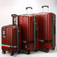 Tucci Italy Occhio 3-Piece Expandable Hardside Luggage Set, PC Carbon Fiber Texture Spinner Suitcases with TSA Lock, 20/28/30 in
