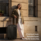 Tucci Italy Occhio 3-Piece Expandable Hardside Luggage Set, PC Carbon Fiber Texture Spinner Suitcases with TSA Lock, 20/28/30 in