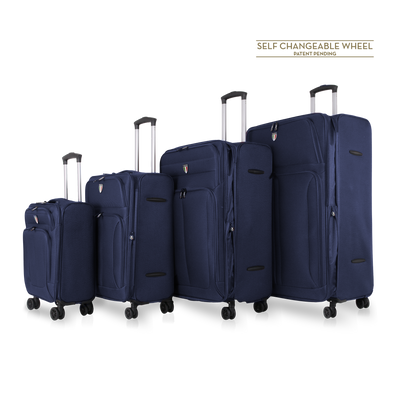 TUCCI Italy DIVISO 4 PC (18", 24", 28", 32") Travel Luggage Suitcase Set