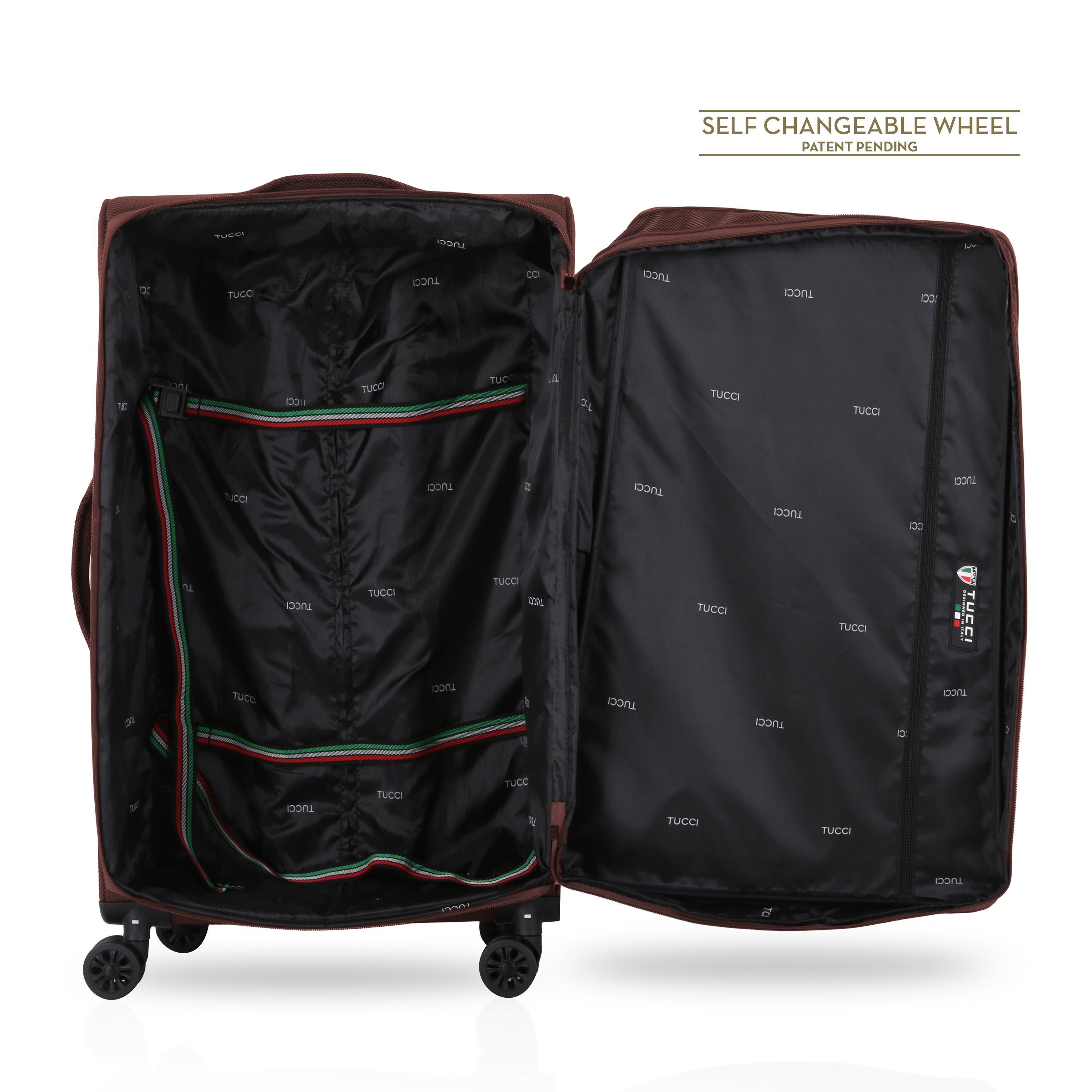 TUCCI Italy DIVISO 28" Large Travel Luggage Suitcase
