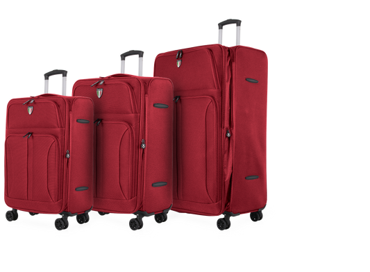 TUCCI Italy ALIANTE Set of 3 (18", 24", 28") 4-Wheeled Travel Suitcase