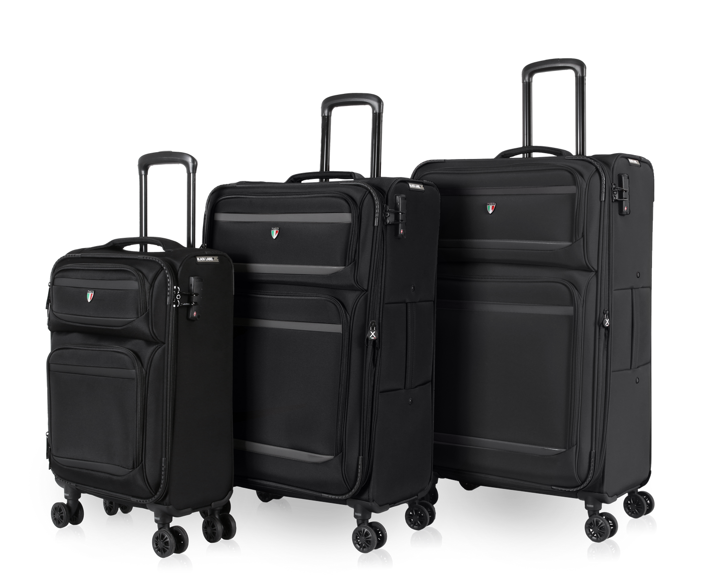 TUCCI Italy SUPREMA (20", 27", 29") Softside Detachable Wheel Luggage Set