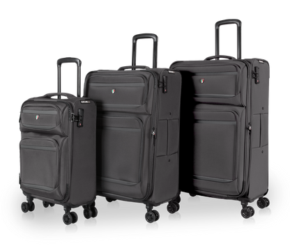 TUCCI Italy SUPREMA (20", 27", 29") Softside Detachable Wheel Luggage Set
