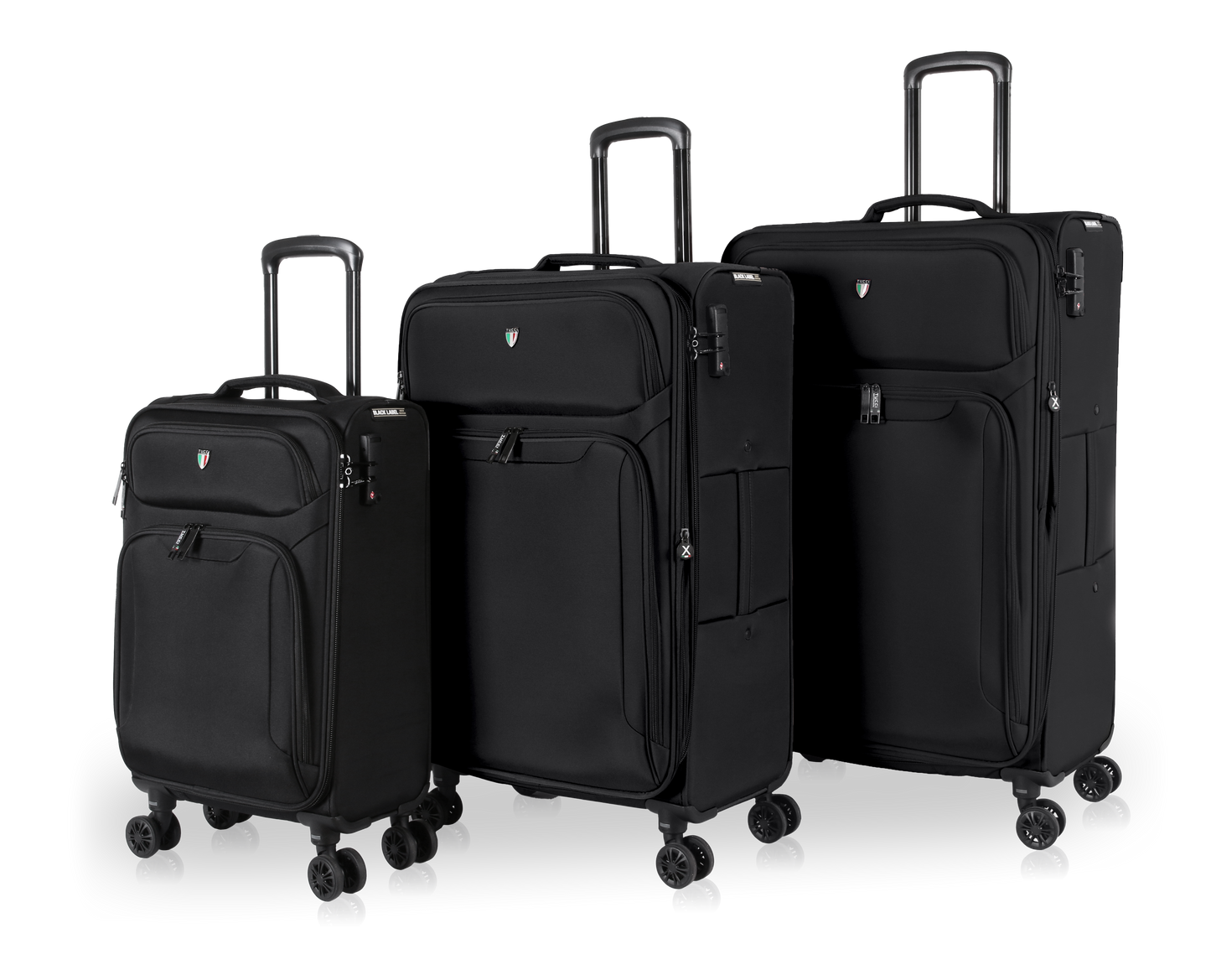 TUCCI Italy SUPERIORE (20", 27", 29") Softside Detachable Wheel Luggage Set