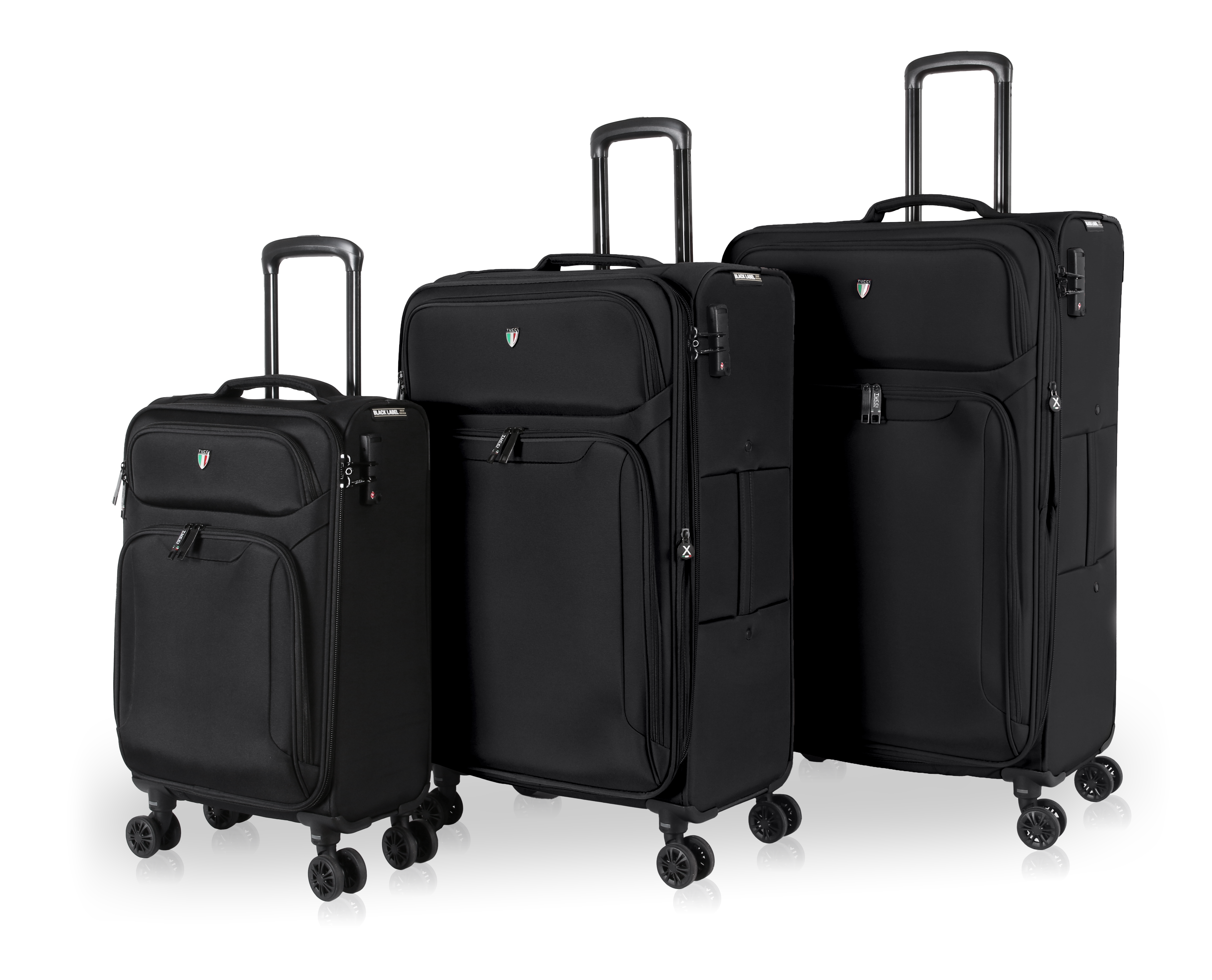 TUCCI Italy SUPERIORE (20", 27", 29") Softside Detachable Wheel Luggage Set