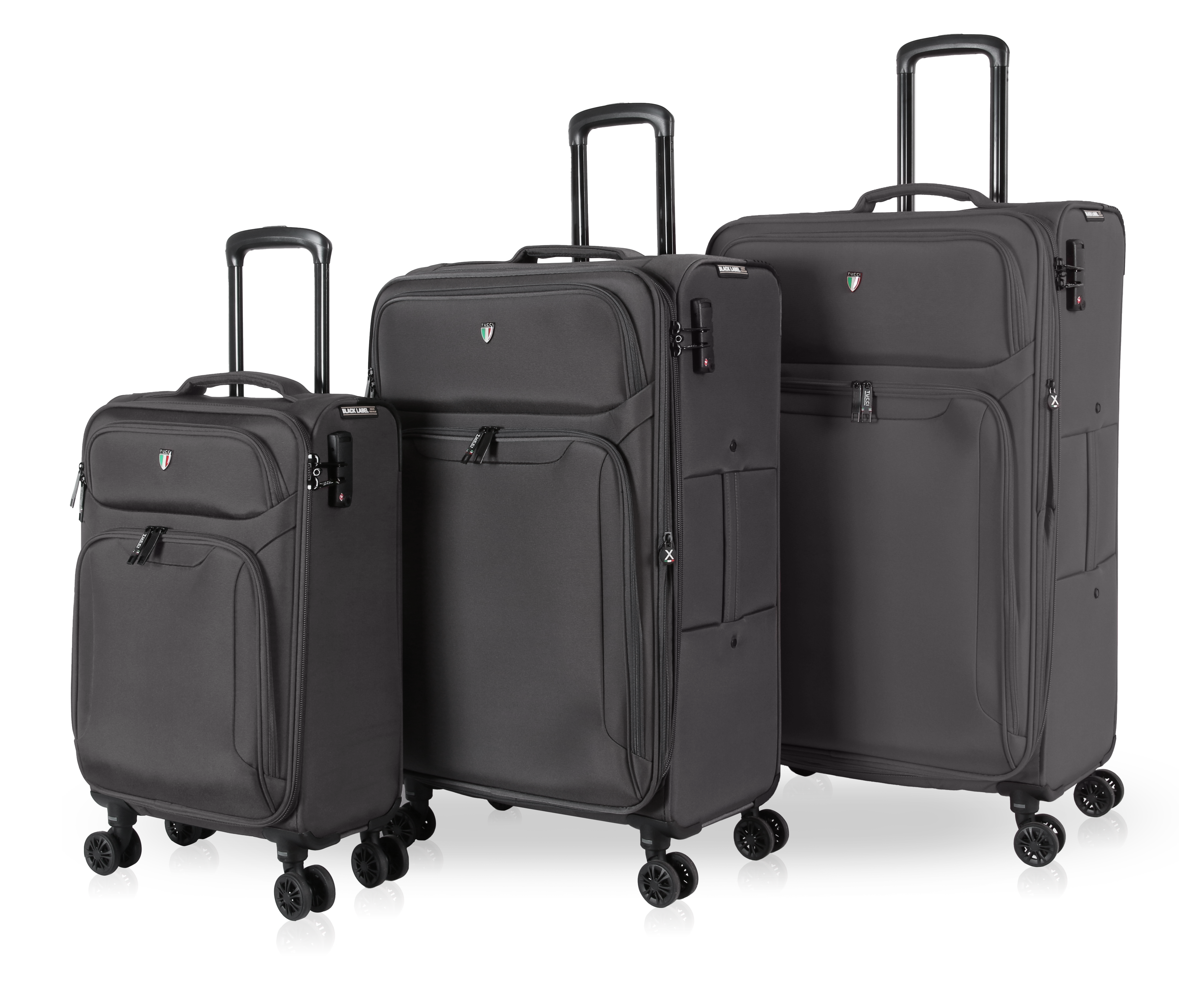 TUCCI Italy SUPERIORE (20", 27", 29") Softside Detachable Wheel Luggage Set