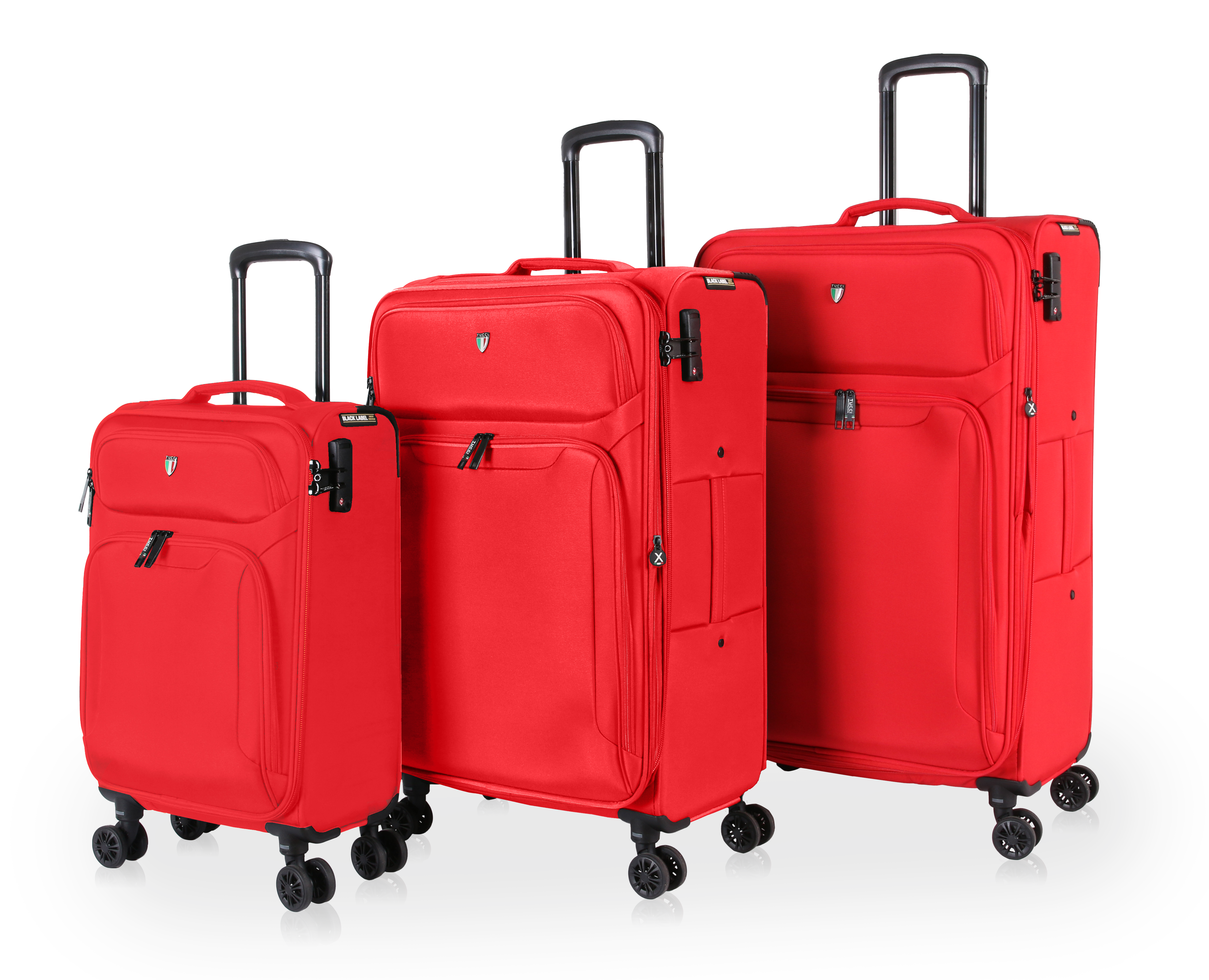 TUCCI Italy SUPERIORE (20", 27", 29") Softside Detachable Wheel Luggage Set