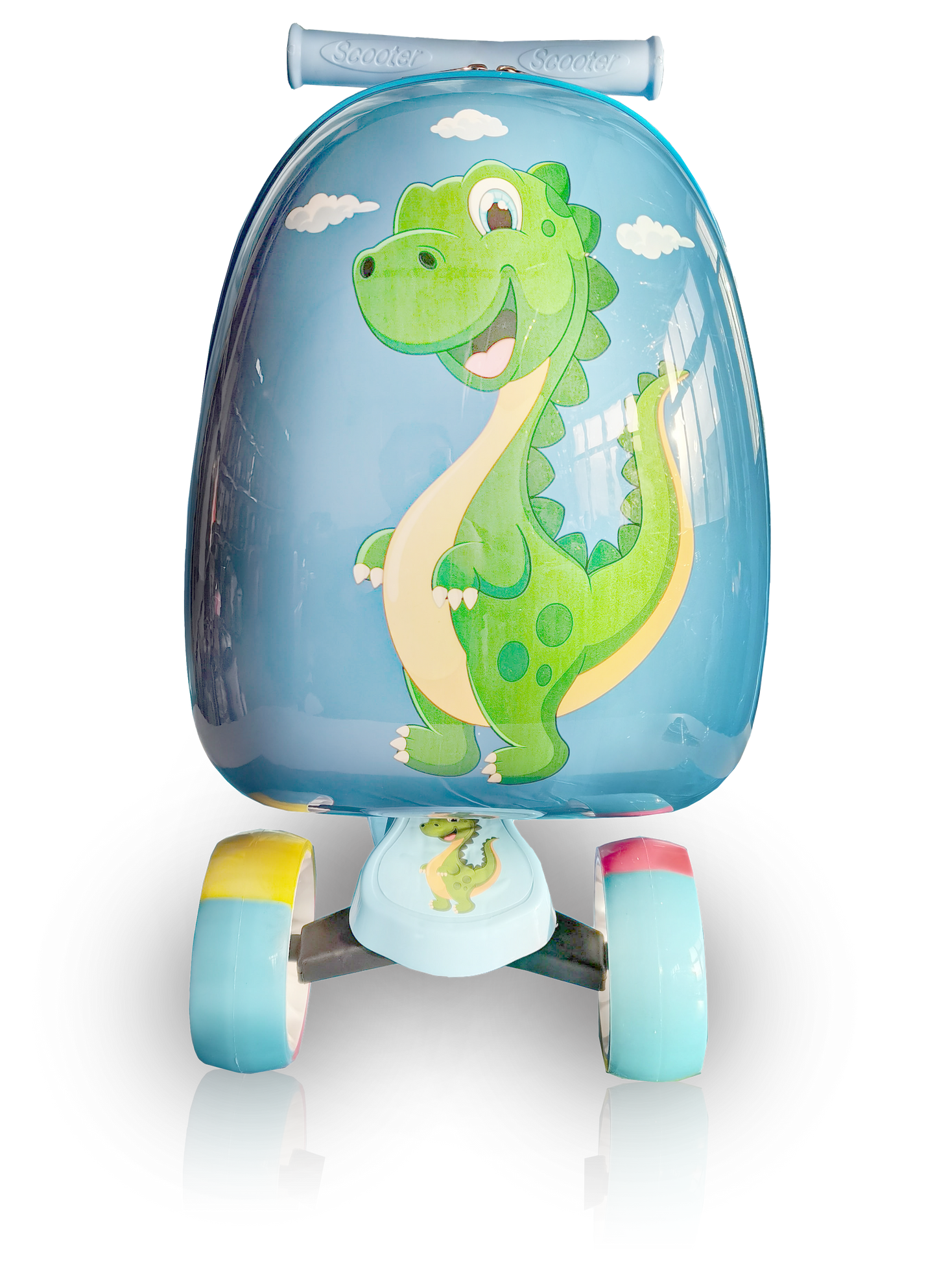 TUCCI Italy HAPPY DINO Scooter Style Kids Suitcase