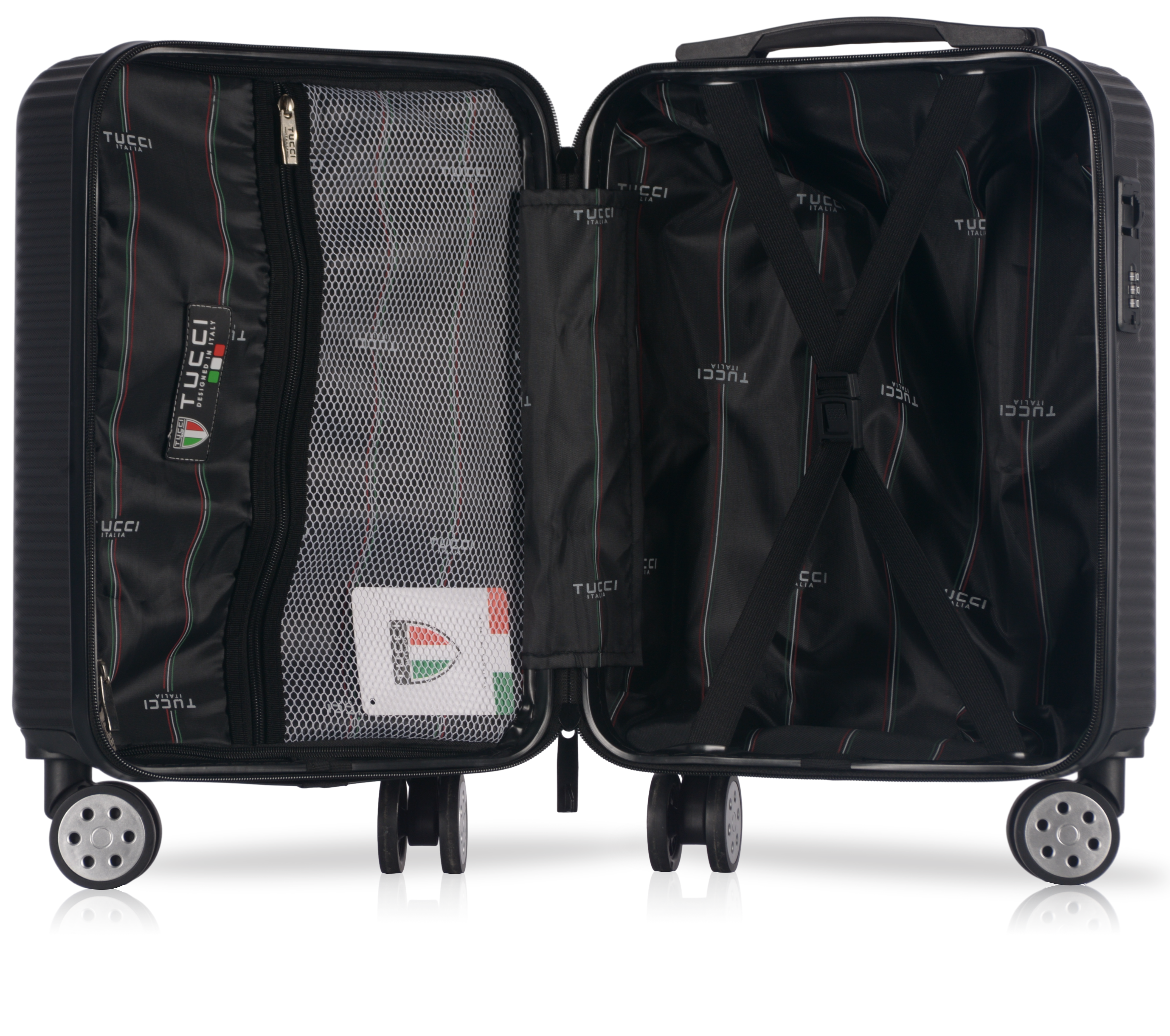 TUCCI Italy INCRESPARE ABS 17" Carry On Luggage Suitcase