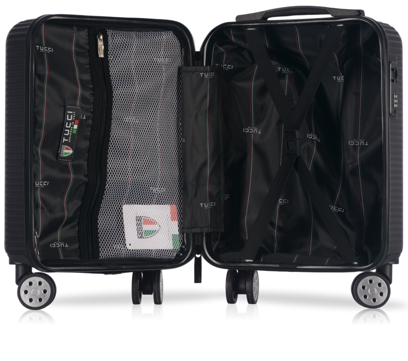 TUCCI Italy INCRESPARE ABS 17" Carry On Luggage Suitcase
