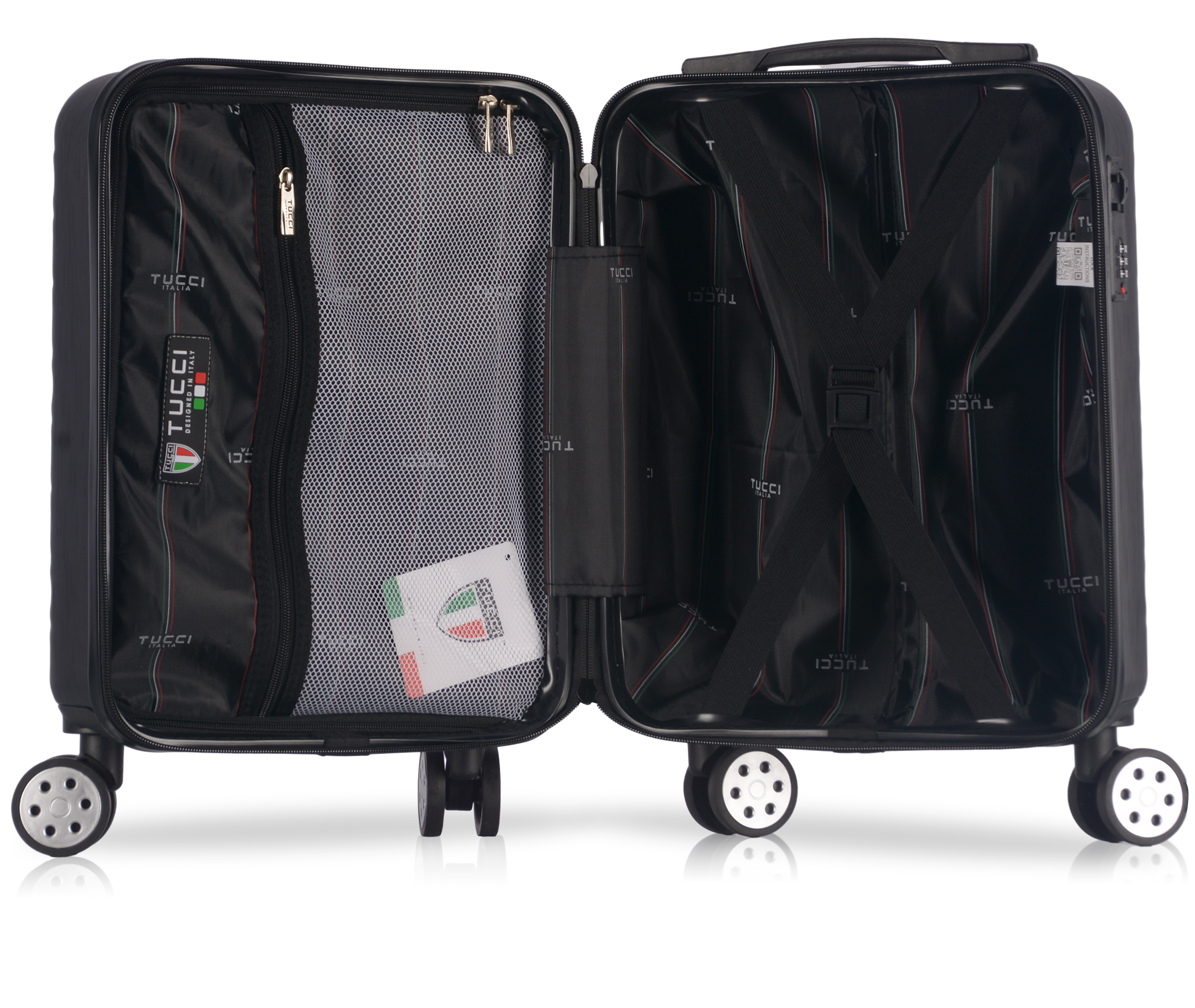 TUCCI Italy STORTA ABS 17" Carry On Luggage Suitcase