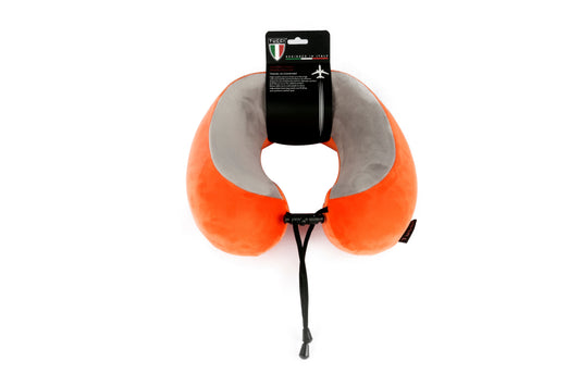 Memory Foam Travel Pillow - Orange