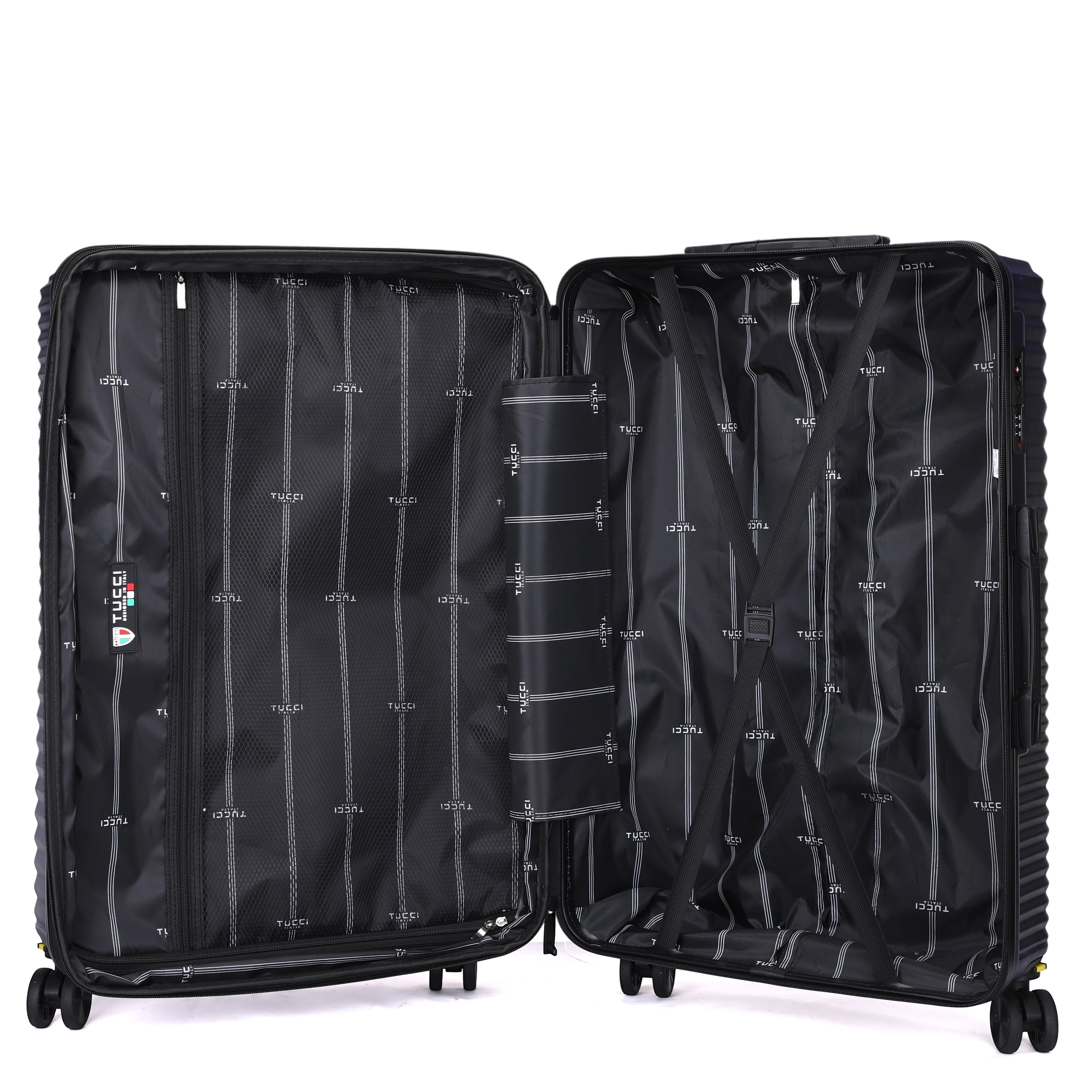 Tucci Italy Spettro 3-Piece Expandable Hardside Spinner Luggage Set, 20/28/30 Inches