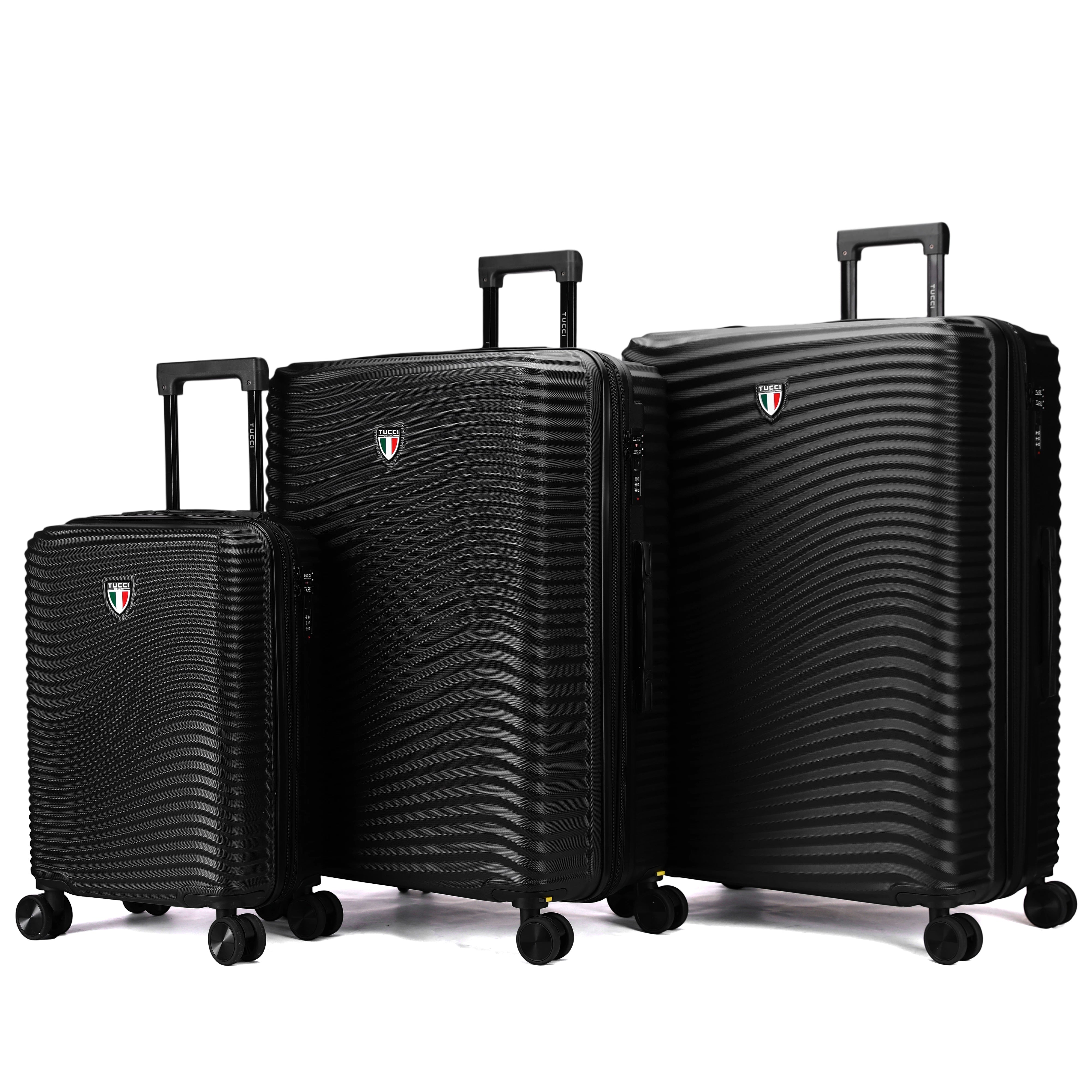 Tucci Italy Spettro 3-Piece Expandable Hardside Spinner Luggage Set, 20/28/30 Inches