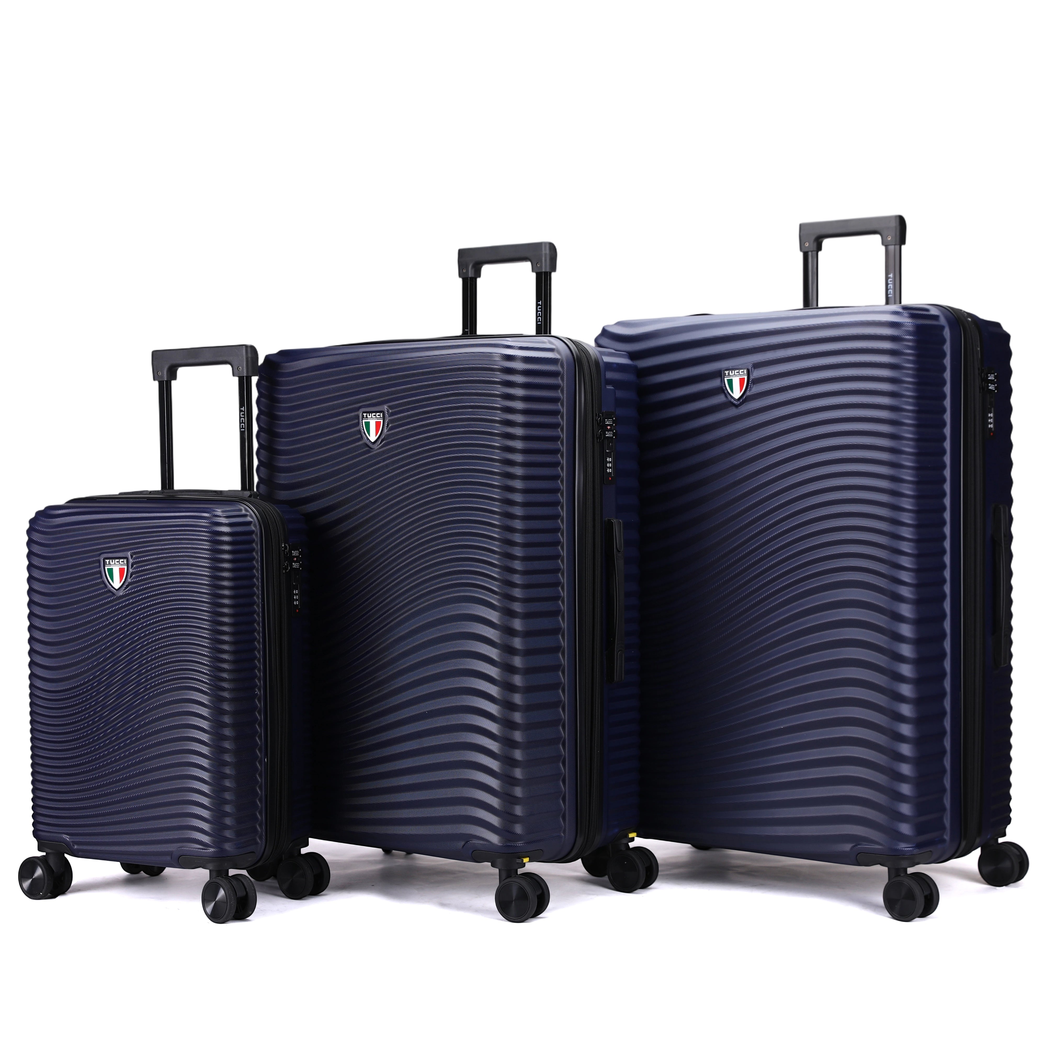Tucci Italy Spettro 3-Piece Expandable Hardside Spinner Luggage Set, 20/28/30 Inches