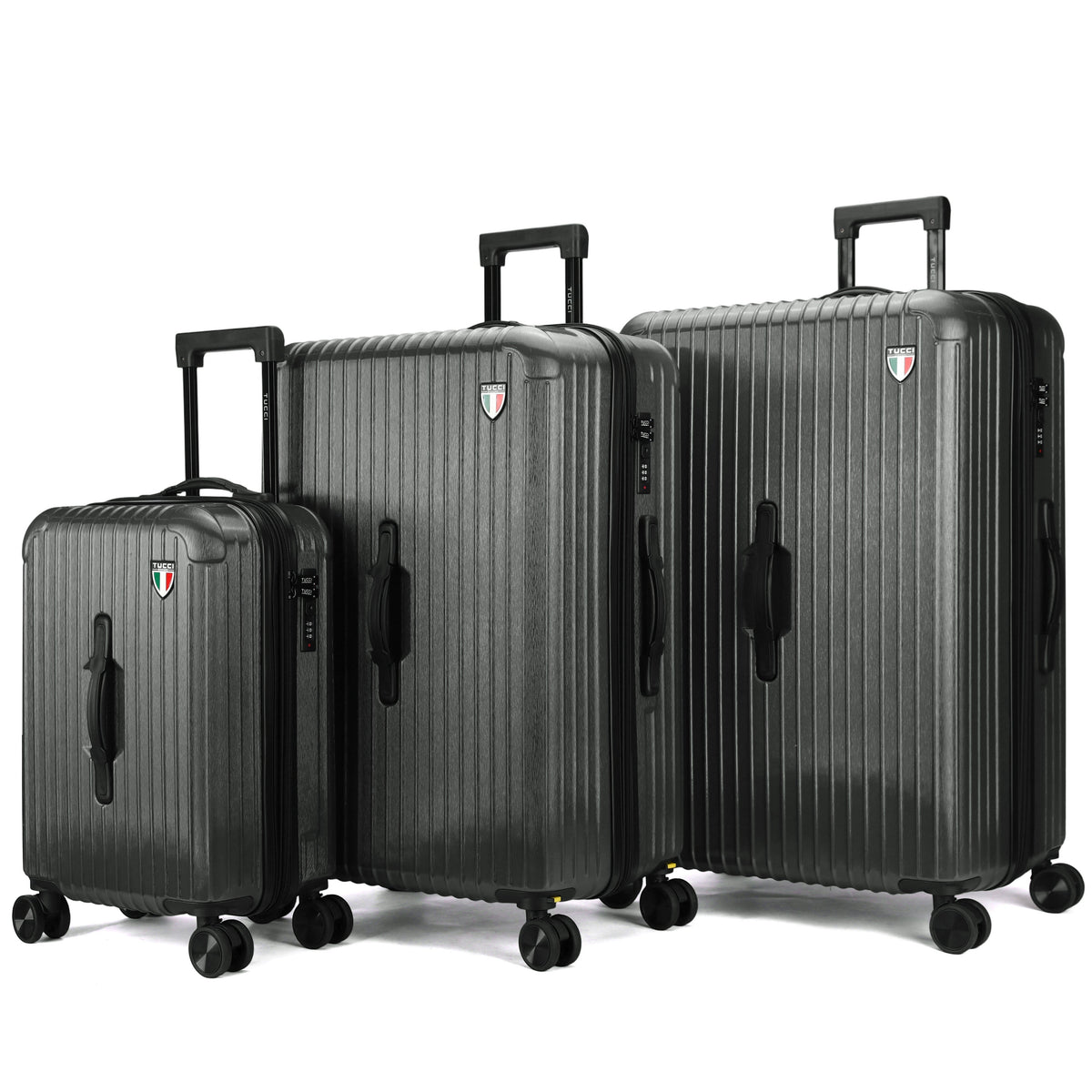 TUCCI LINEA  3-Piece Expandable Hardside Spinner Luggage Set, 20/28/30 Inches