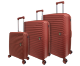 Polypropylene 3 PC Hardside Luggage Set (20", 28", 32") Matte Frosted Flexy-Armor Shell, 25% Expandable