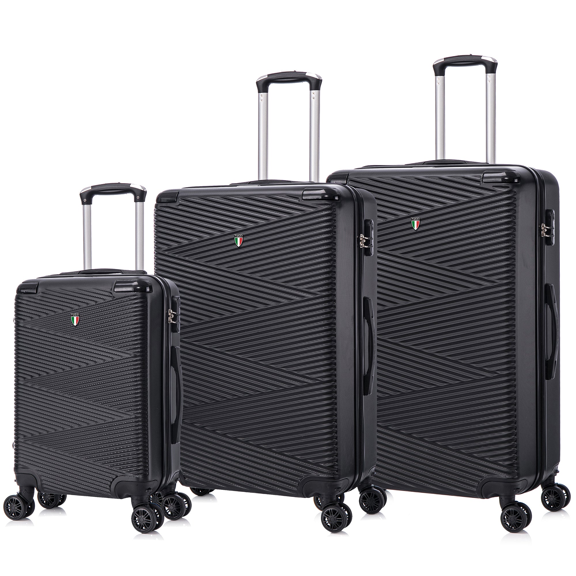 TUCCI Italy AVENZA 3PC Hardside Luggage Set (20", 24", 28")