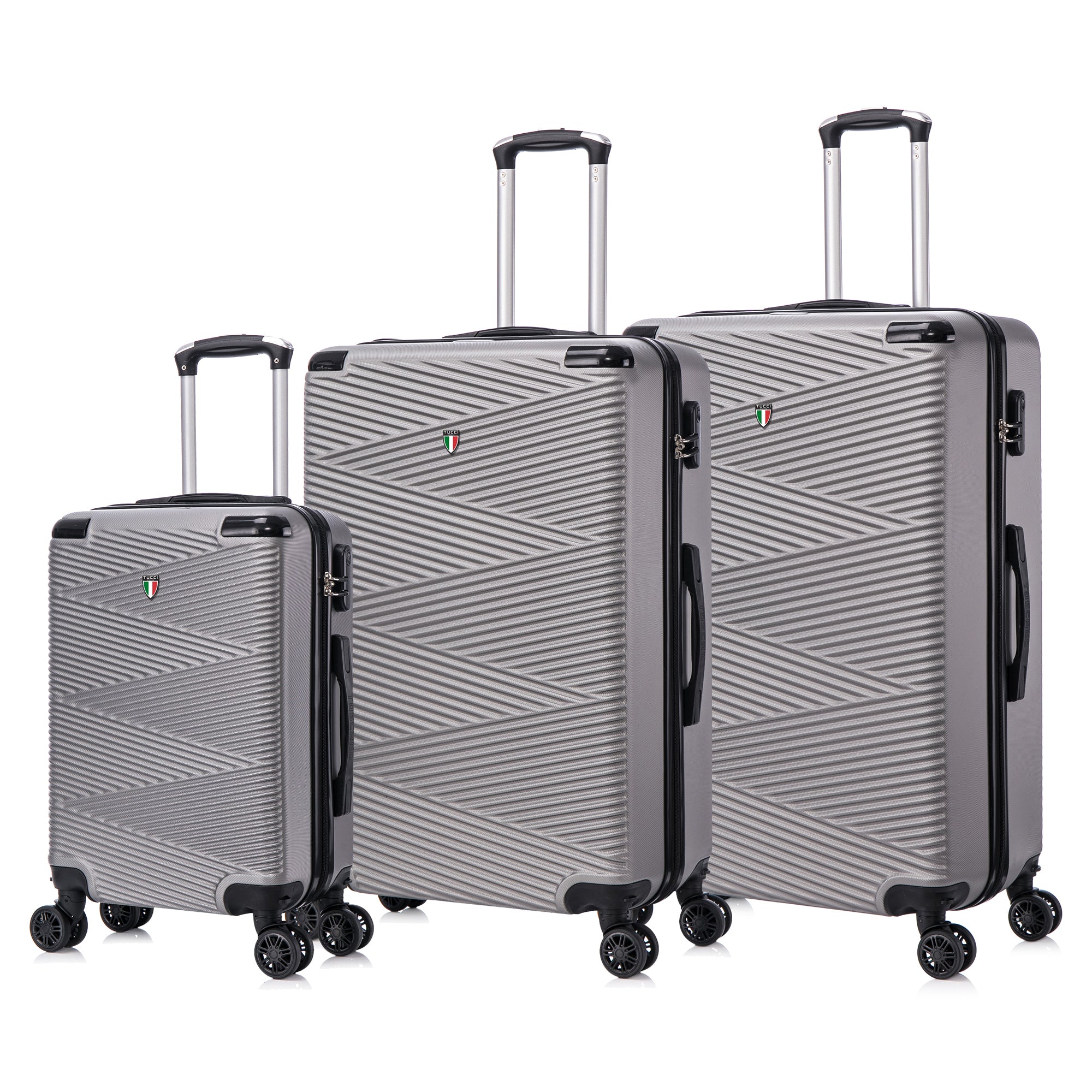 TUCCI Italy AVENZA 3PC Hardside Luggage Set (20", 24", 28")
