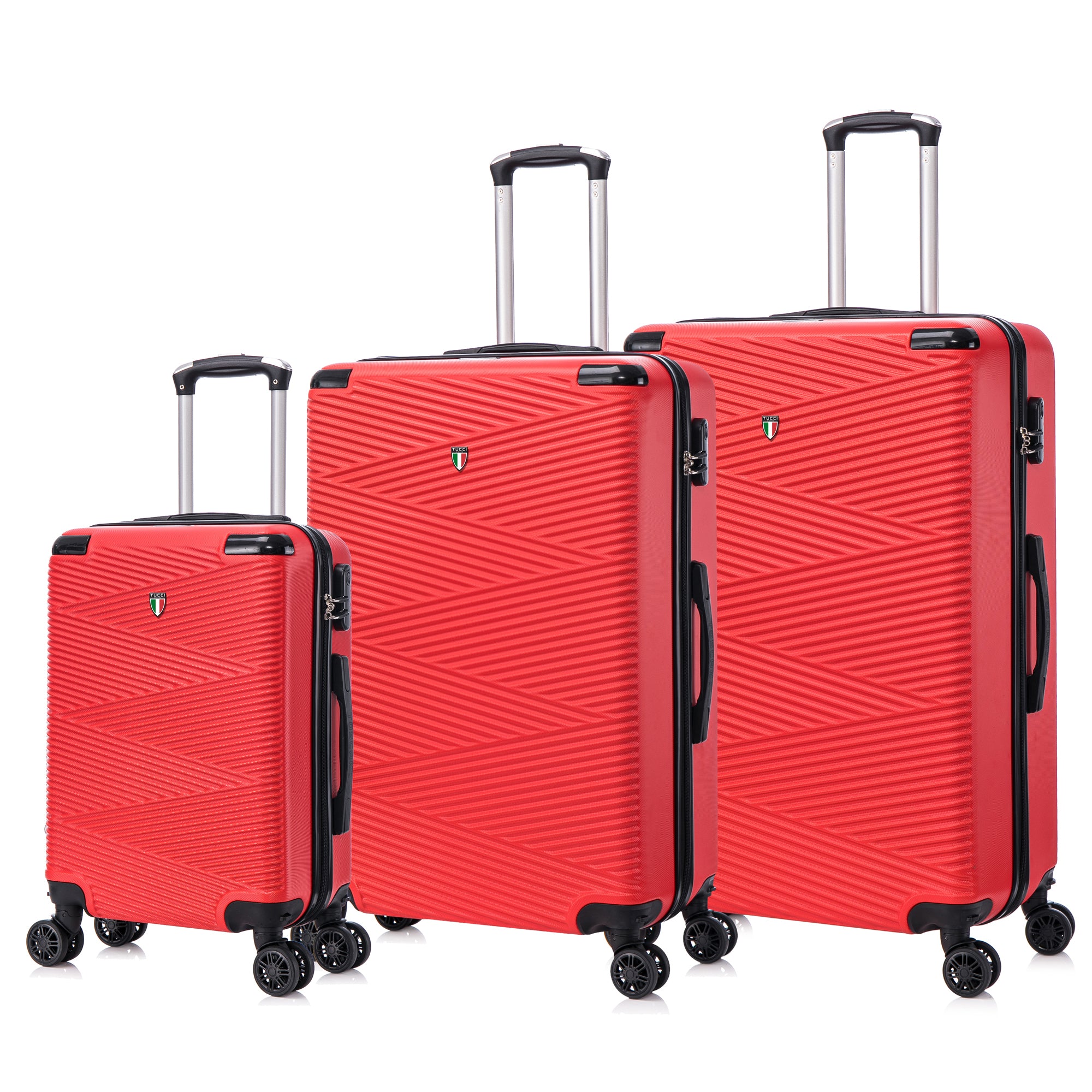 TUCCI Italy AVENZA 3PC Hardside Luggage Set (20", 24", 28")