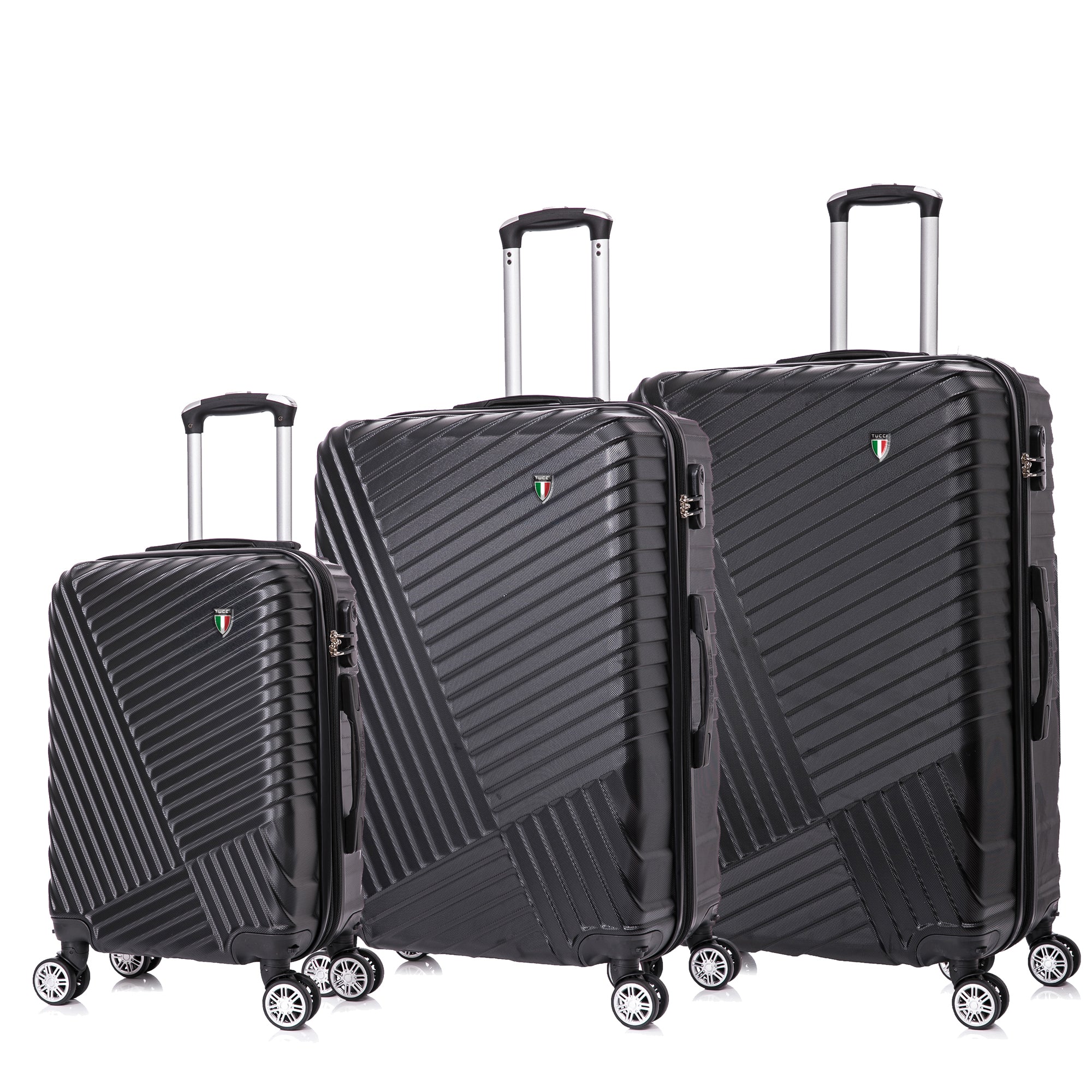 TUCCI Italy VOLARO 3PC Hardside Luggage Set (20", 24", 28")