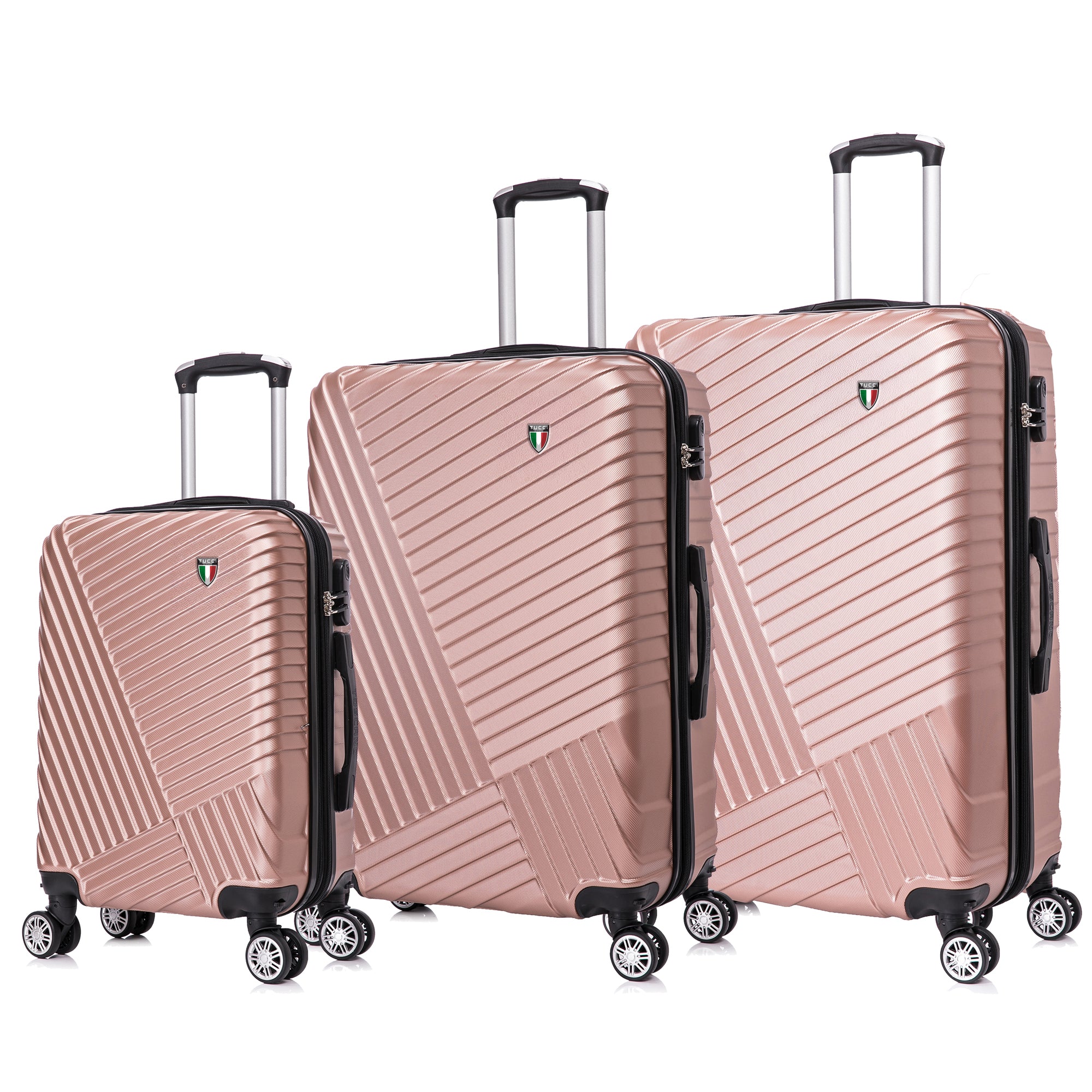 TUCCI Italy VOLARO 3PC Hardside Luggage Set (20", 24", 28")