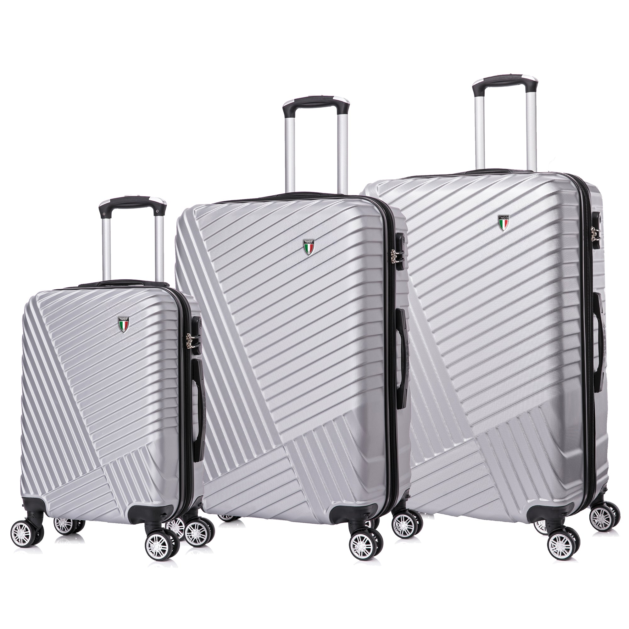TUCCI Italy VOLARO 3PC Hardside Luggage Set (20", 24", 28")