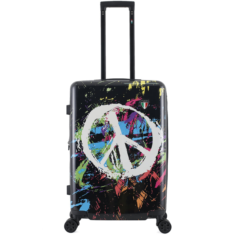 TUCCI Italy Spray Art Peace In The World 28" Luggage Suitcase