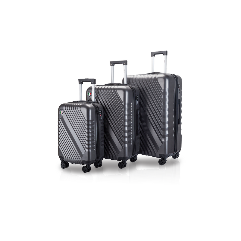 TUCCI Italy PENDENZA ABS 3 PC (20", 24", 28") Luggage Suitcase Set