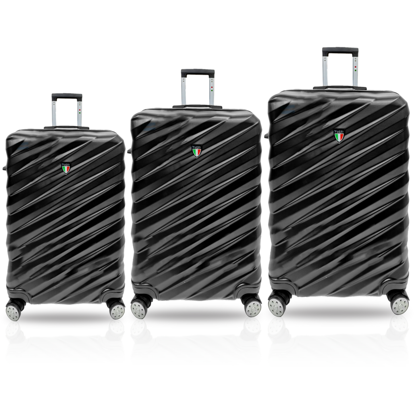 TUCCI Italy STORTO 3PC Hardside Luggage Set (20", 24", 28")