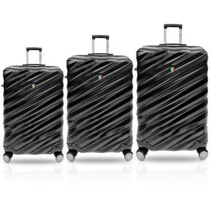 TUCCI Italy STORTO 3PC Hardside Luggage Set (20", 24", 28")