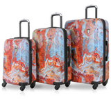 TUCCI Italy TURKISH MARBLE (20", 24", 28") 3 PC Suitcase Set