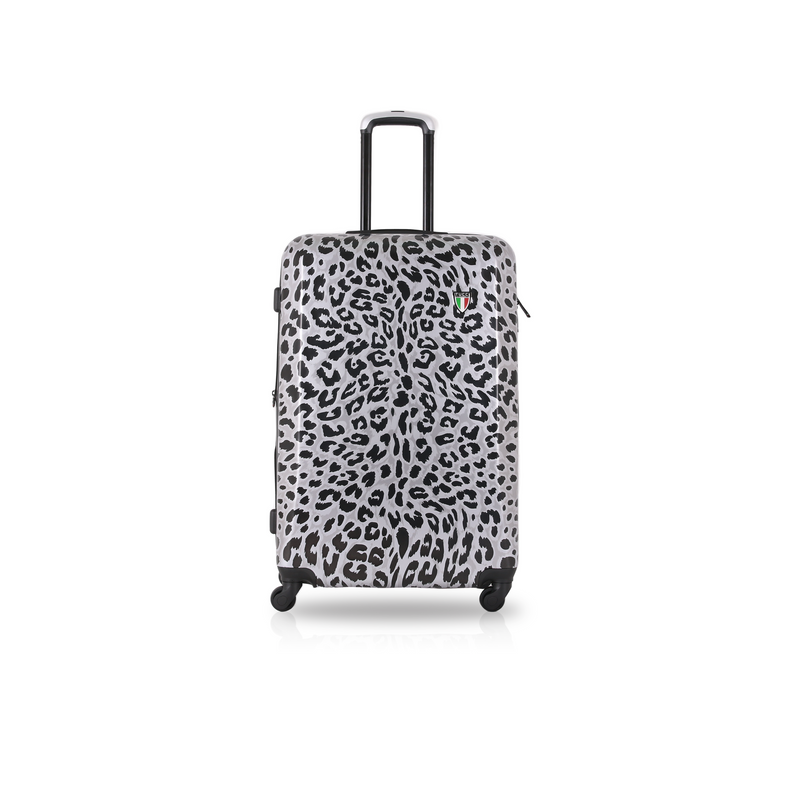 TUCCI Italy 28" Winter Leopard Fashion Spinner Wheel Suitcase