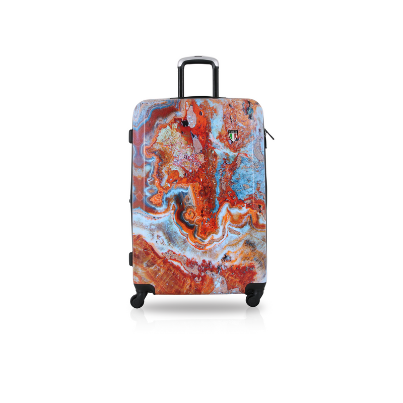 TUCCI Italy TURKISH MARBLE 20" Printed Fashion Travel Suitcase