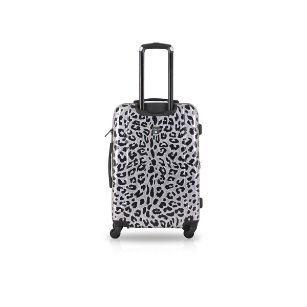 TUCCI Italy 28" Winter Leopard Fashion Spinner Wheel Suitcase