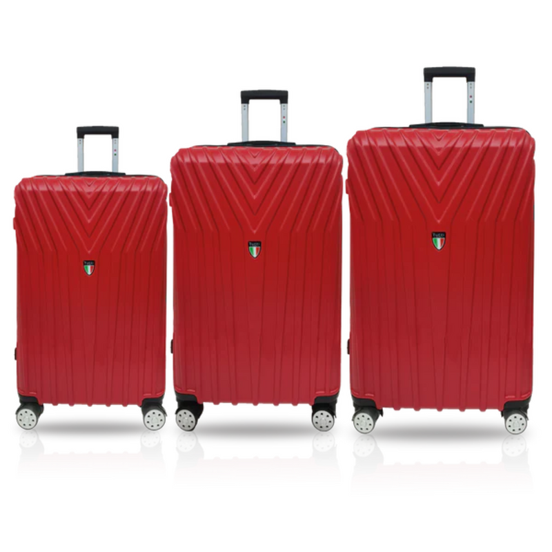 TUCCI Italy BORDO ABS 3 PC (20", 24", 28") Travel Suitcase Set