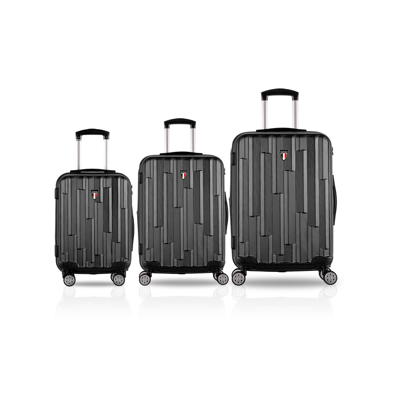 TUCCI Italy RIFLETTORE ABS 3 PC (20", 24", 28") Travel Suitcase Set