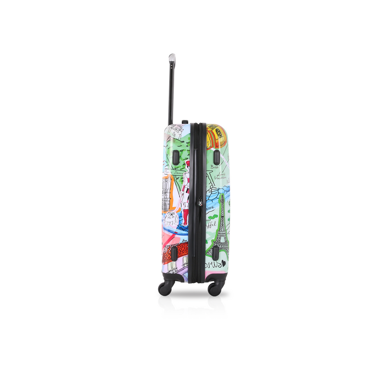 TUCCI Italy J'AIME PARIS 28" Spinner Wheel Design Art Suitcase