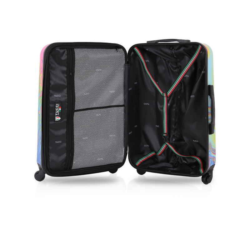 TUCCI Italy VORTICE II 28" Art Design Spinner Luggage Suitcase