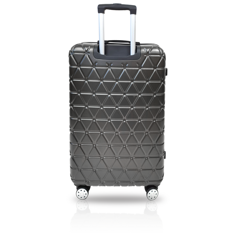 Black Polycarbonate Hard Sided Luggage Bag, Size: 20-24-28