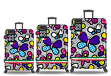 TUCCI Italy Pop Art Butterfly Pop 3PC Set (20",24",28") Luggage Suitcase